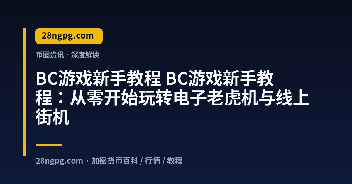 BC游戏新手教程 视频封面