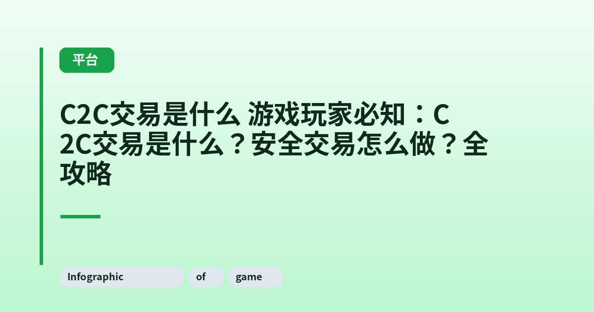 C2C交易是什么 游戏玩家必知:它?安全交易怎么做?全攻略 内容配图 2