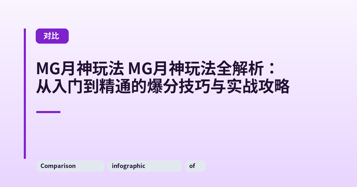 MG月神玩法 MG月神玩法全解析：从入门到精通的爆分技巧与实战攻略 内容配图 3
