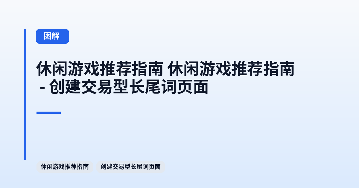 休闲游戏推荐指南 它 - 创建交易型长尾词页面 内容配图 1
