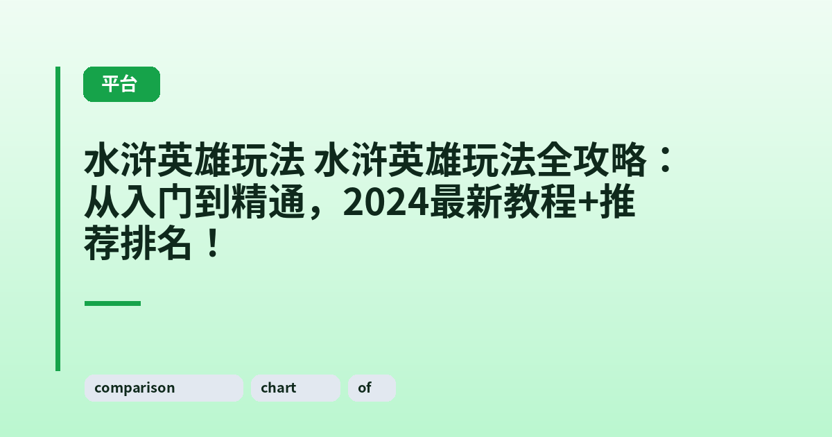 水浒英雄玩法 水浒英雄玩法全攻略：从入门到精通，2024最新教程+推荐排名！ 内容配图 3