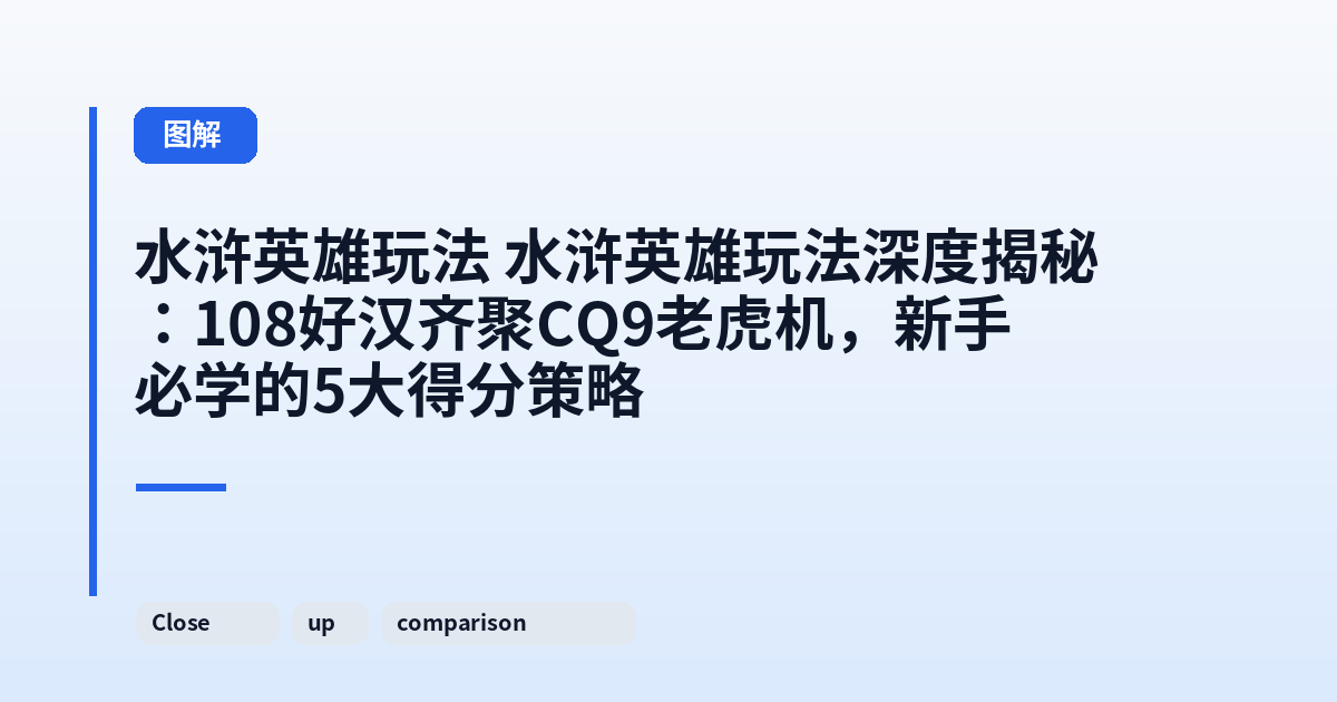 水浒英雄玩法 水浒英雄玩法深度揭秘:108好汉齐聚CQ9老虎机,新手必学的5大得分策略 内容配图 2